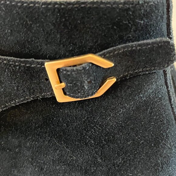 Cole Haan Harrington Grand Riding Side Zip Ankle Boots Black Suede Women's 9B - Picture 9 of 14